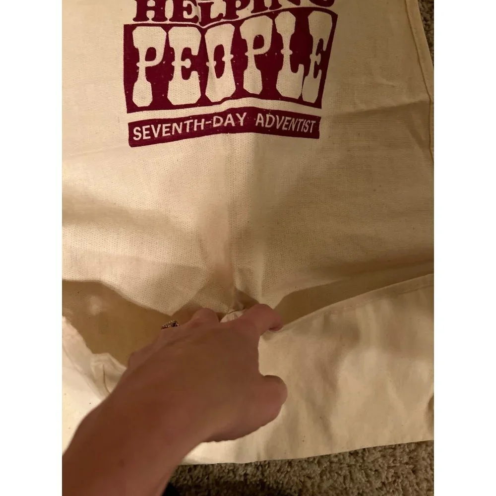 Pocket craft apron linen feel people helping seventh day adventist minimalist